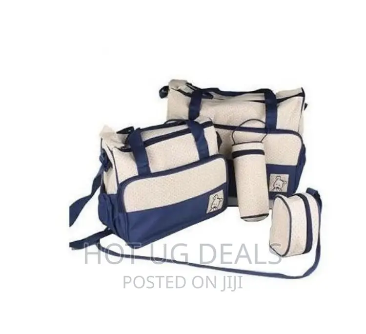 5pcs Set Baby Diaper Bag - Navy Blue