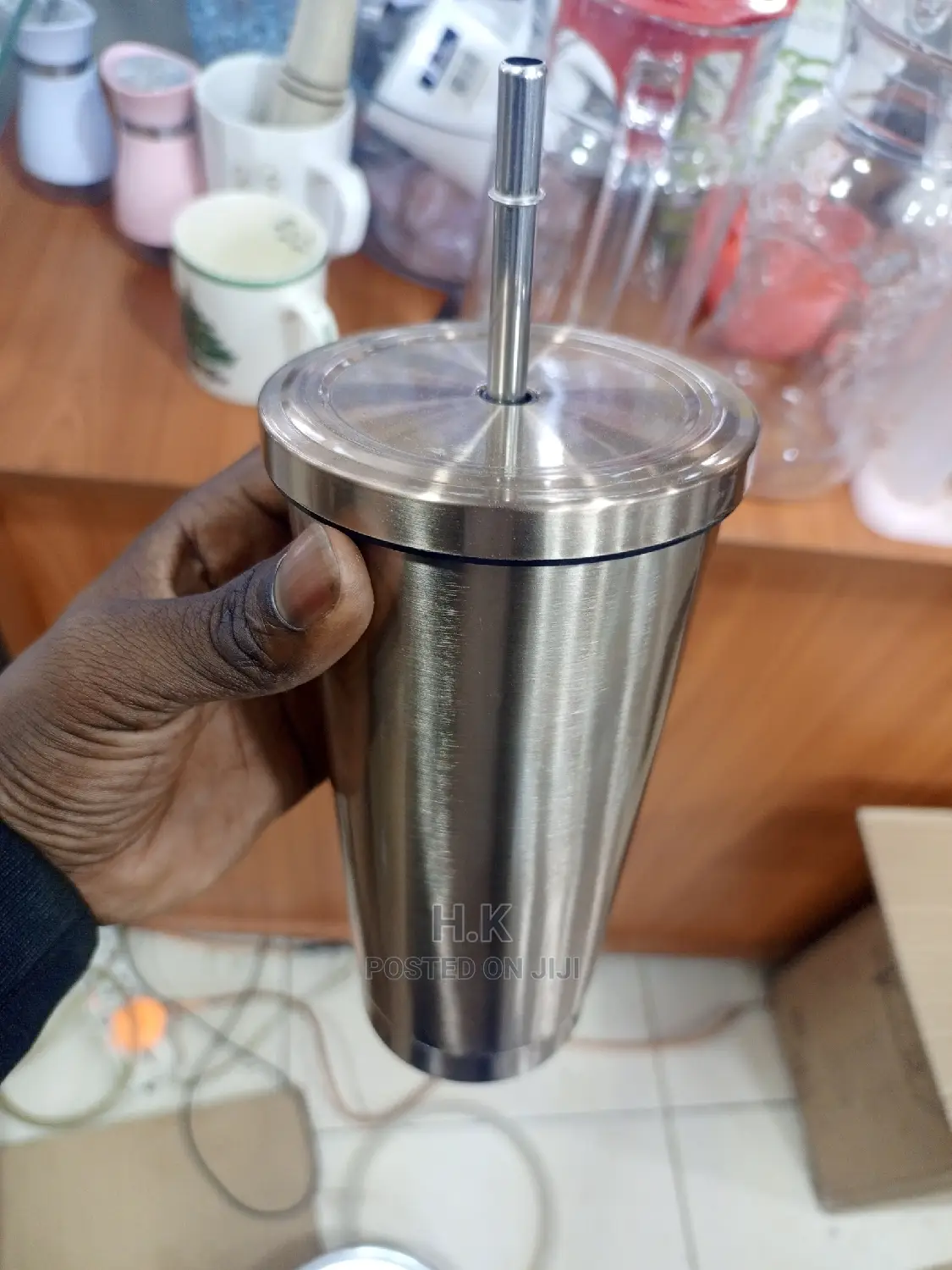 Insulated Cup Mug Straw Double Walled Bottle