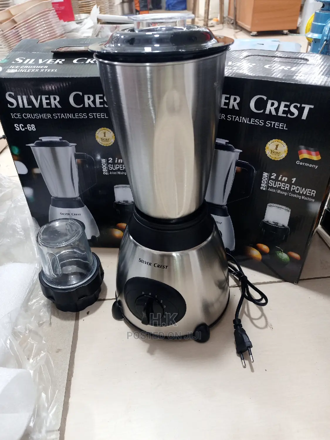 2in 1 Ice Crusher Silver Crest Blender