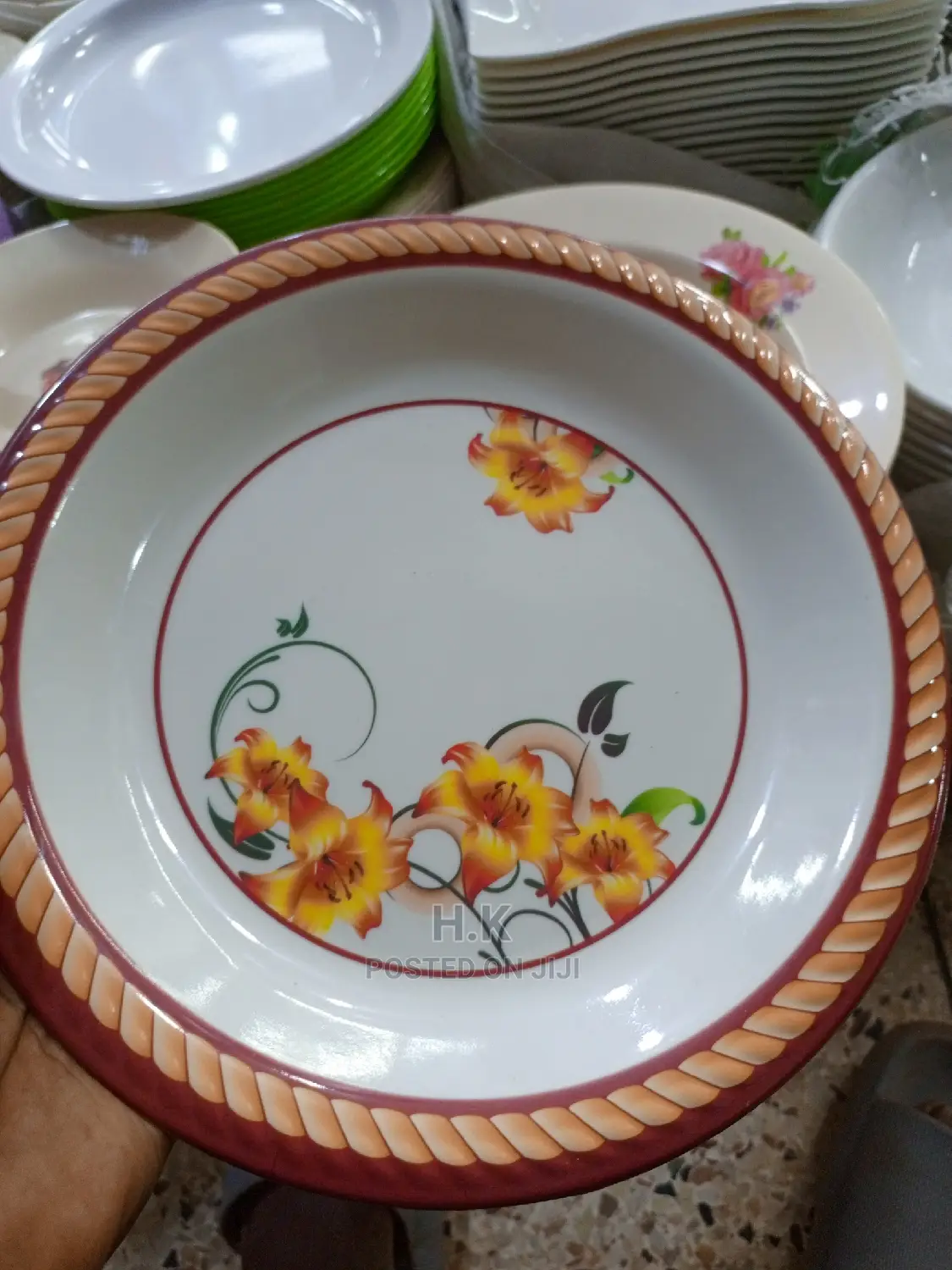 6pc Durable Melamine Plate