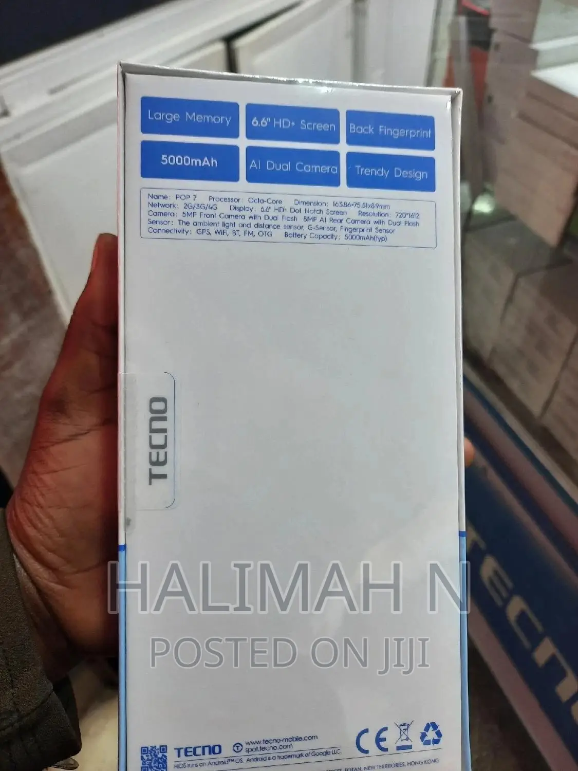 New Tecno Pop 7 64 GB Blue