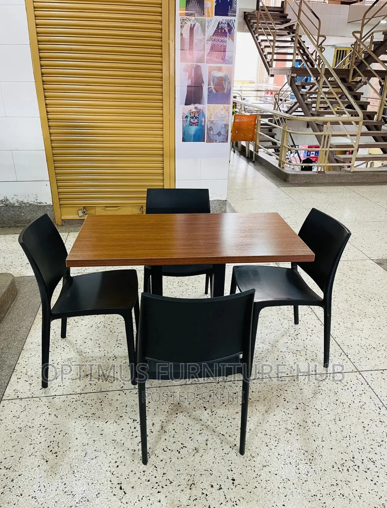 Black Chairs and Table