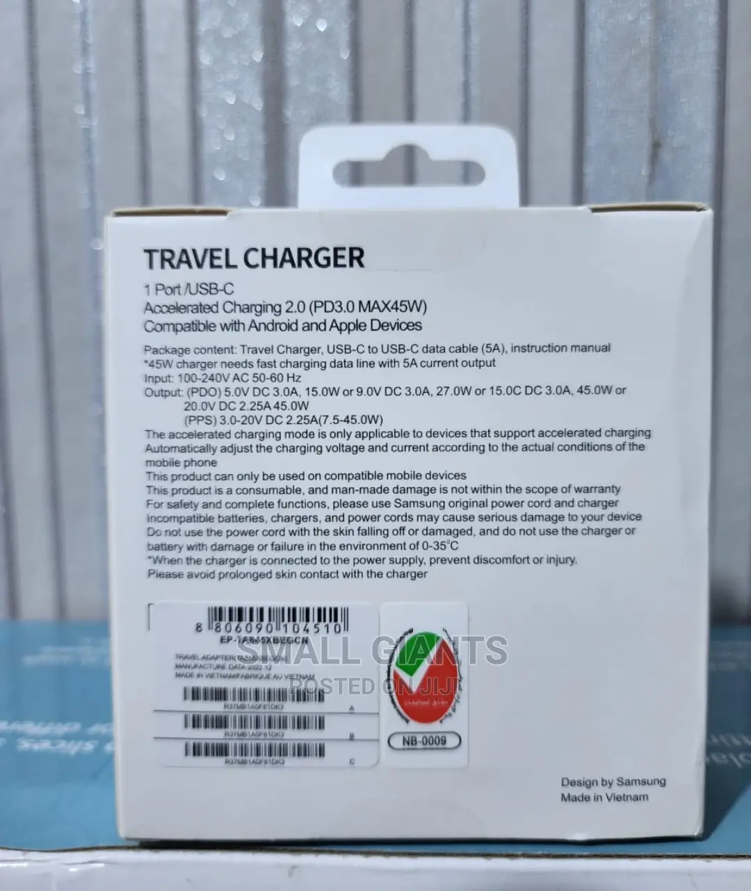 Original 45W Samsung Super Fast Charger