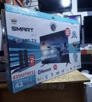 Smart Plus 43-Inch Smart TV; Free to Air Led TV – Black