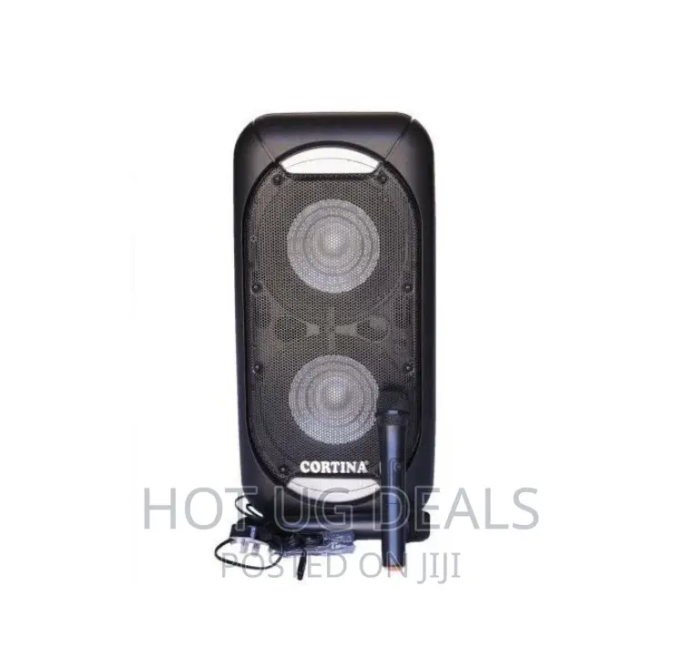 Cortina 12" Dual Rechargeable Amplified Speaker With 2 Mics