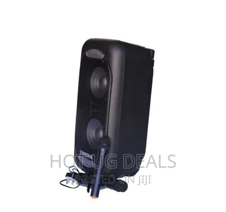 Cortina 12" Dual Rechargeable Amplified Speaker With 2 Mics