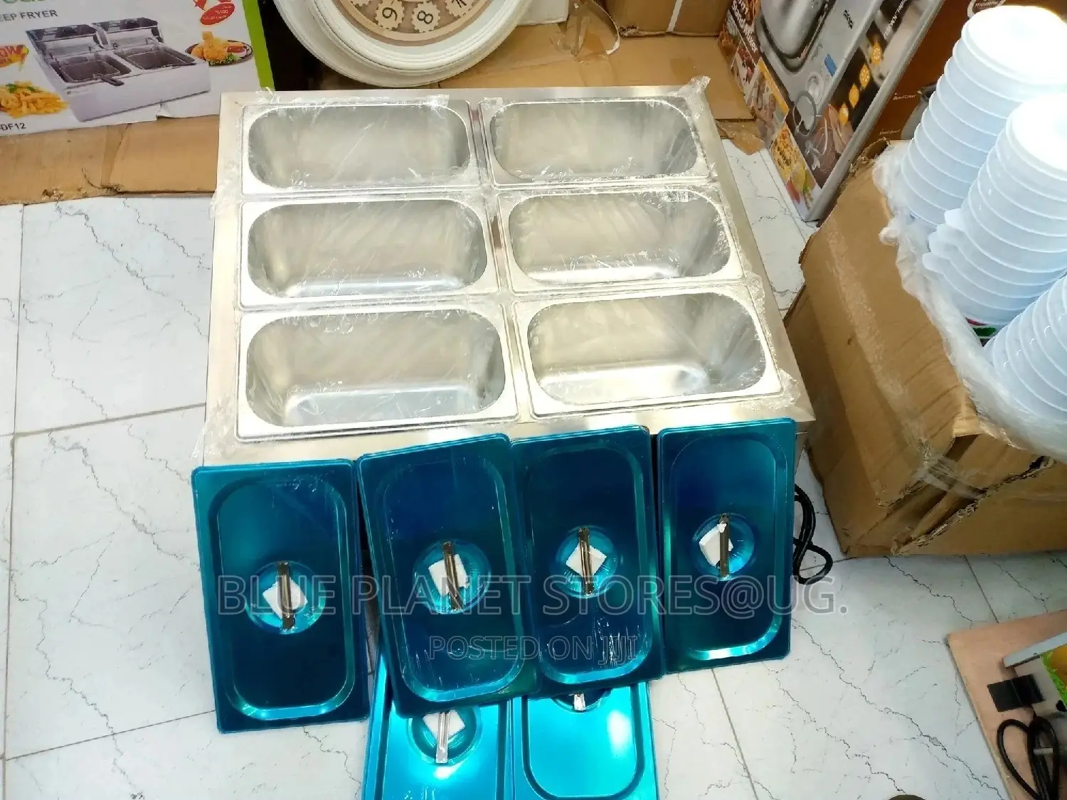 Commercial 6 Portions Electric Bain Marie/Buffet Food Warmer