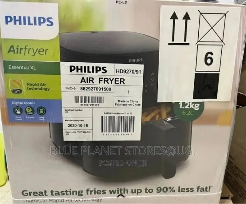PHILIPS 6.2l/1.2kgs Electric Airfryers \\ 2000w \\ HD9270/91