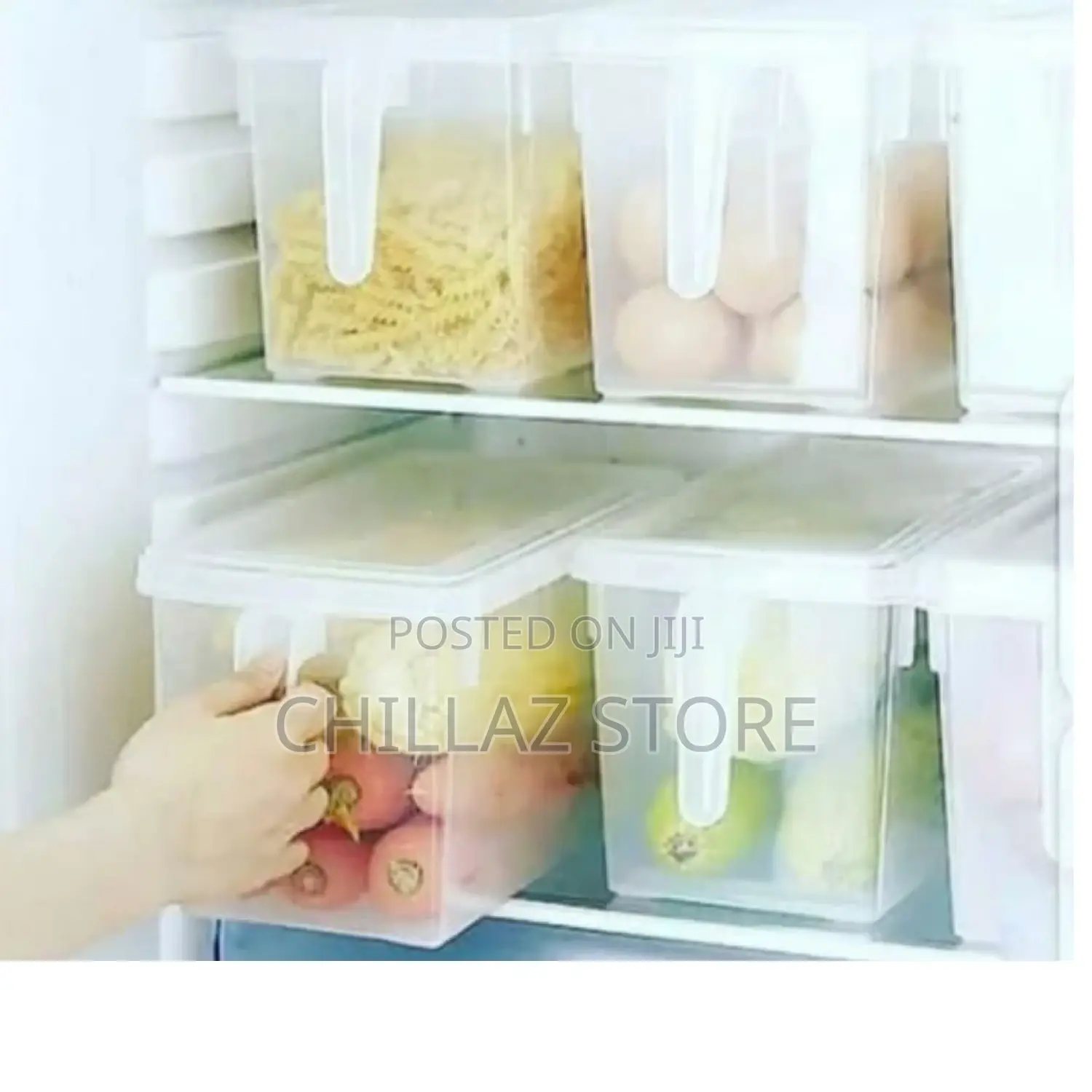 1pc Transparent Sealable Fridge Storage Container.