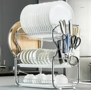 3 Layers Kitchen Drain Dish Rack/Organizer