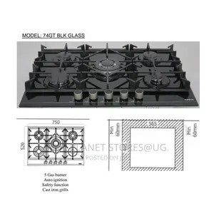 FIESTA "5 Burners" Gas Hob Cookers \\ HB702MVG