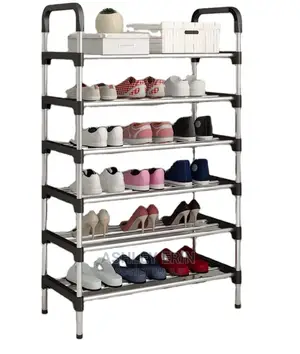 Photo - Metallic Shoe Rack / 6 Tier Shoe Rack