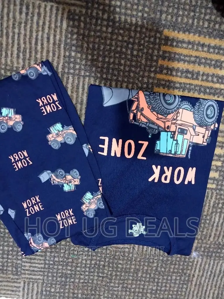 Unisex Boy Girl Children Night Wear Pajamas Set - Blue