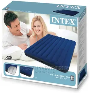Intex Inflatable Mattress With Two Pillows and Pump