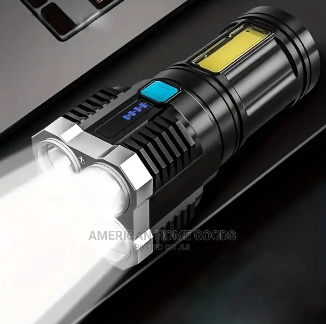 Rechargeable LED Display Flashlight, With 4 Mode Adjustments