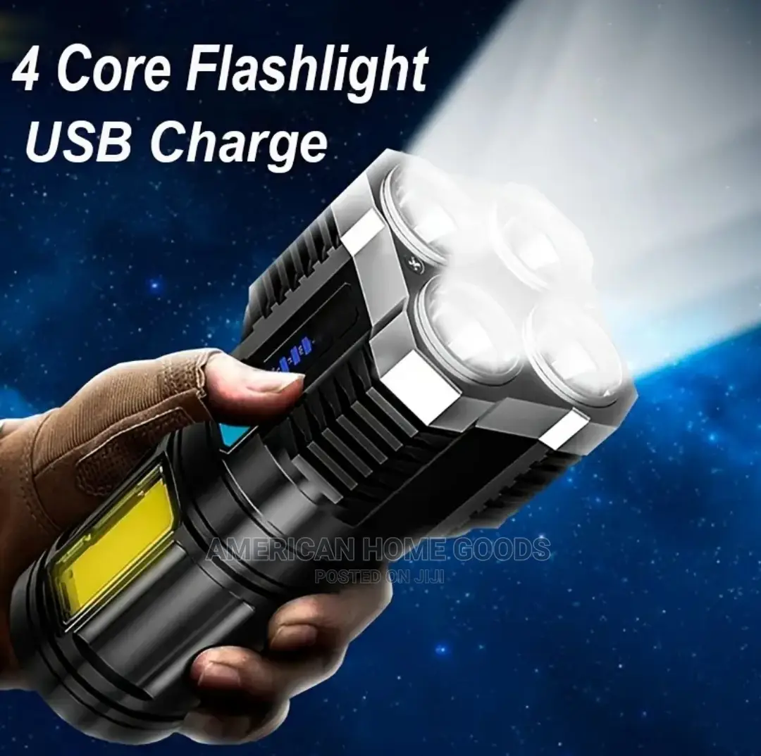 Rechargeable LED Display Flashlight, With 4 Mode Adjustments