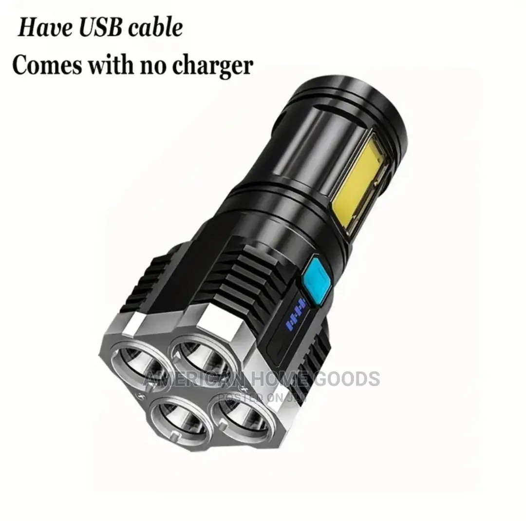 Rechargeable LED Display Flashlight, With 4 Mode Adjustments