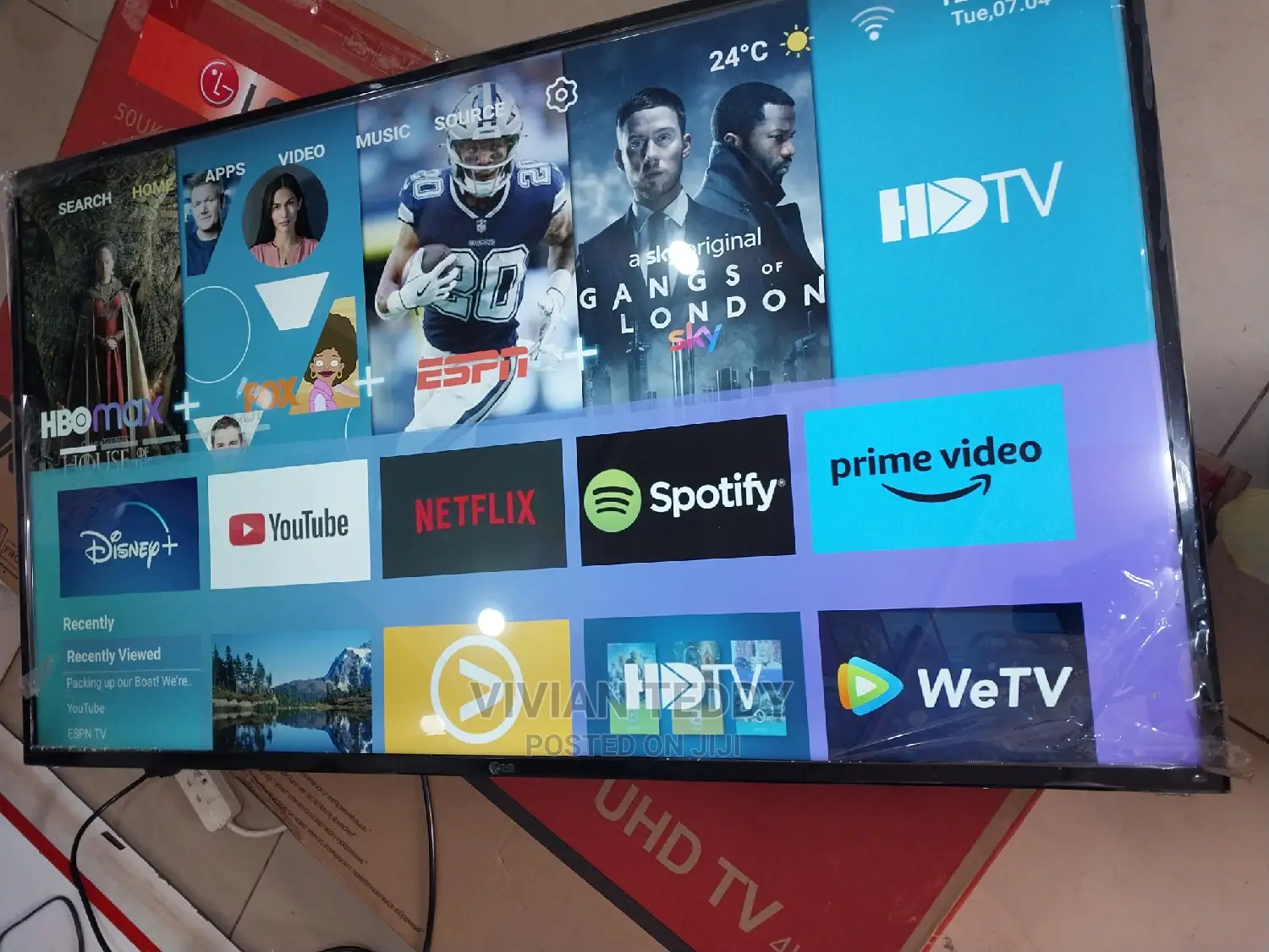 50" Led Lg TV Flat Screen Smart