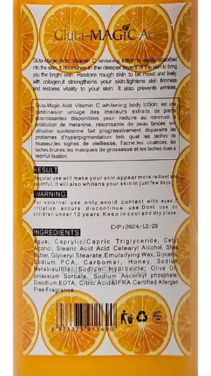 Gluta Magic Vitamin C Brightening Lotion + Hyaluronic Acid