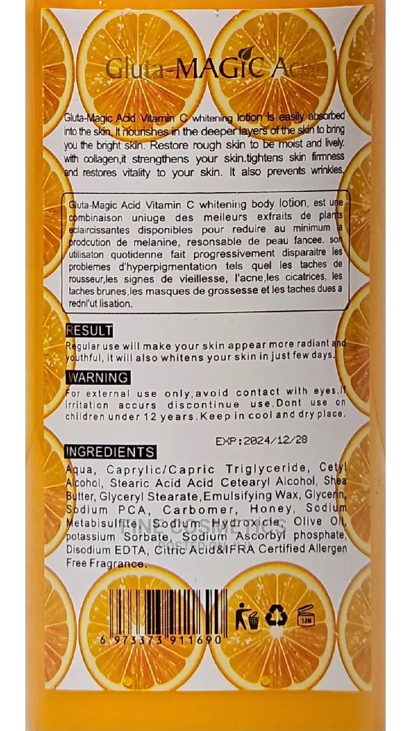 Gluta Magic Vitamin C Brightening Lotion + Hyaluronic Acid