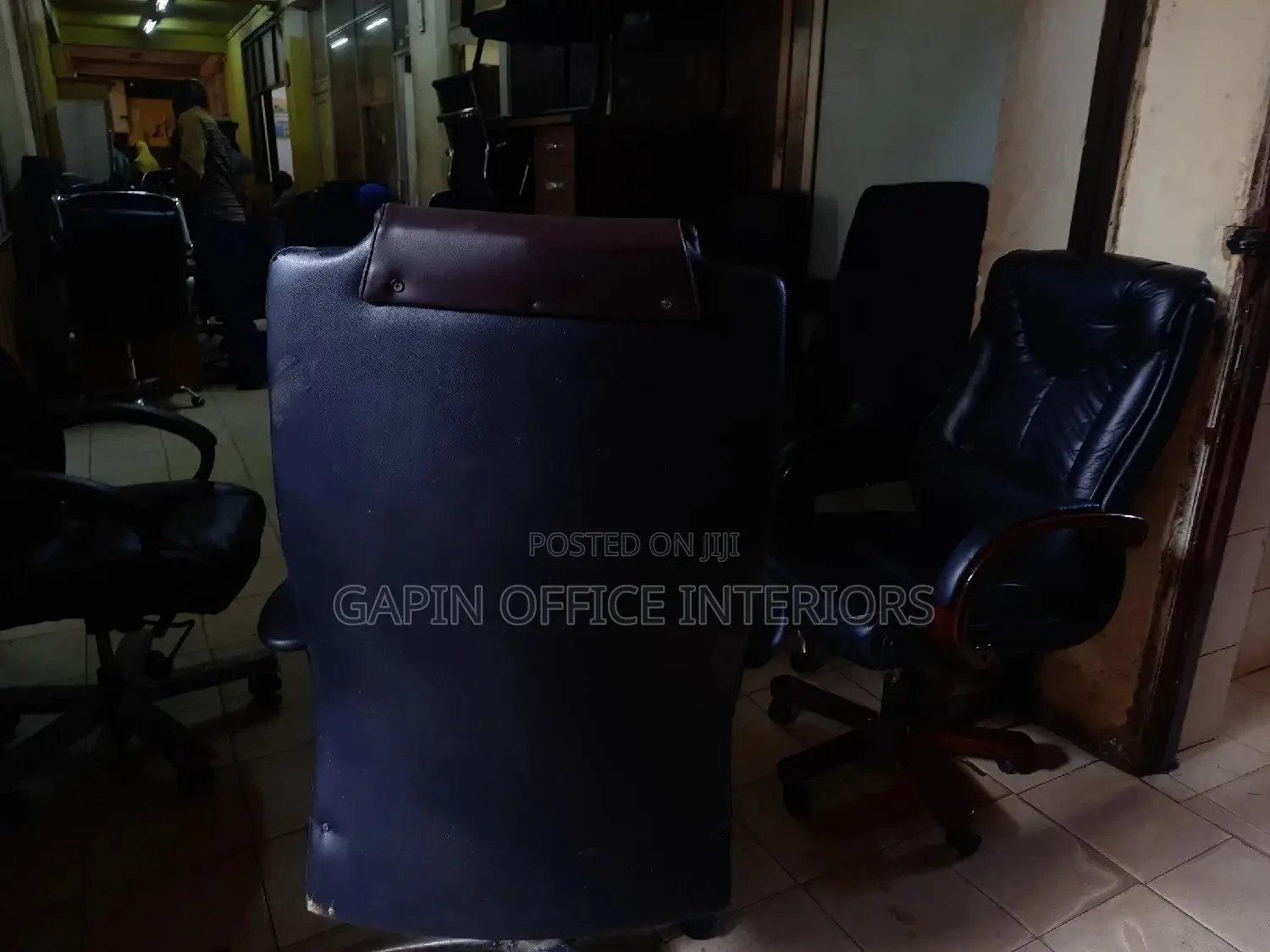 Long Back Leathered Chair