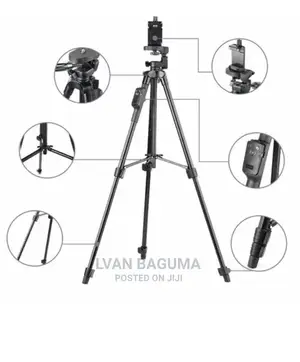 Mobile Phone Tripod Stand With Bluetooth Remote - 4ft Tall