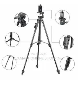 Mobile Phone Tripod Stand With Bluetooth Remote - 4ft Tall