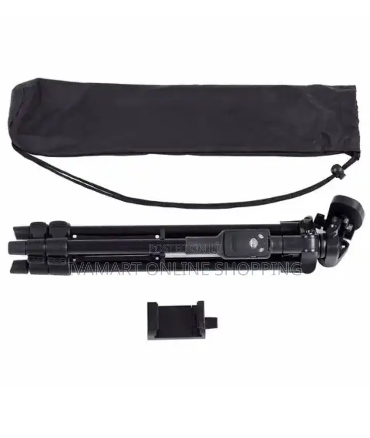 Mobile Phone Tripod Stand With Bluetooth Remote - 4ft Tall