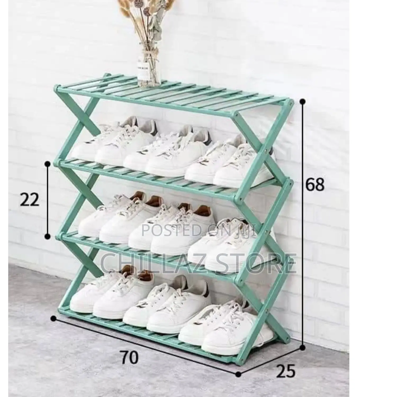 Foldable Wooden Shoe Rack.