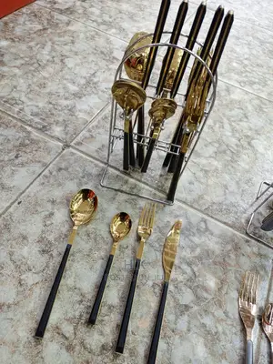 Golden Cutlery Set of 25pcs