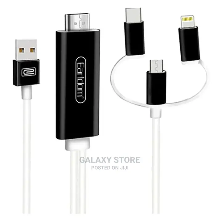 3in1 Type C to Hdmi Adapter and iPhone, Android to Hdmi for Tv