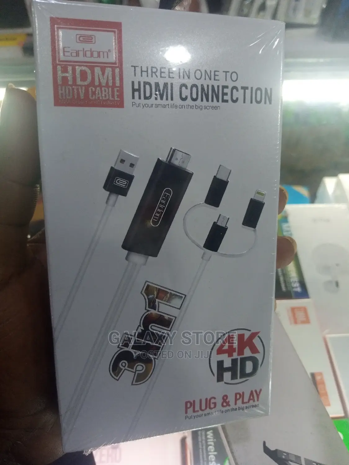 3in1 Type C to Hdmi Adapter and iPhone, Android to Hdmi for Tv