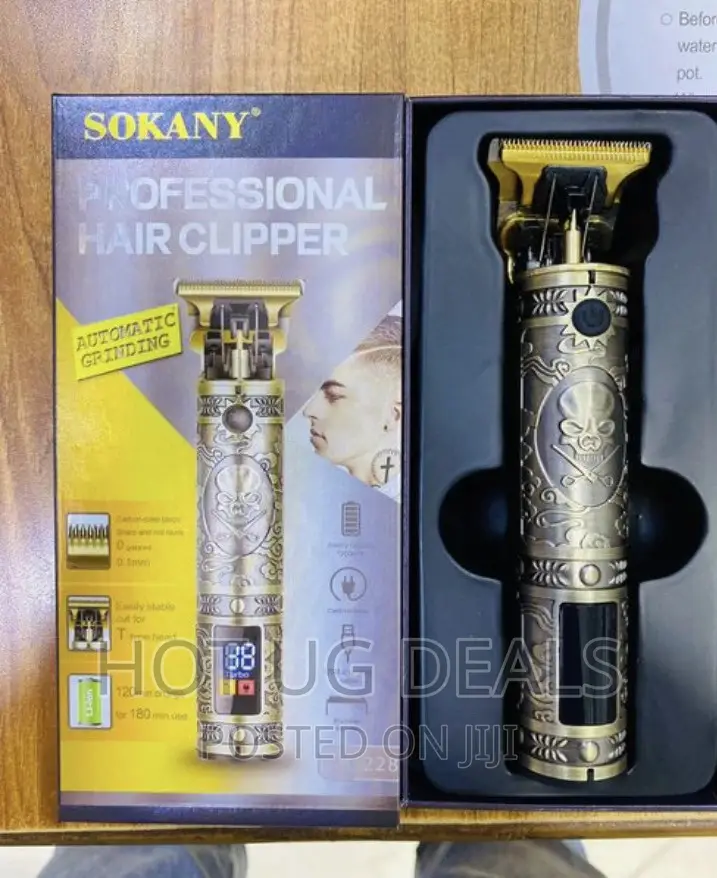 Sokany Cordless Hair Trimmer Rechargeable- Gold