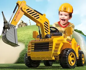 Photo - Kids Electric Ride on Crane Backhoe Truck