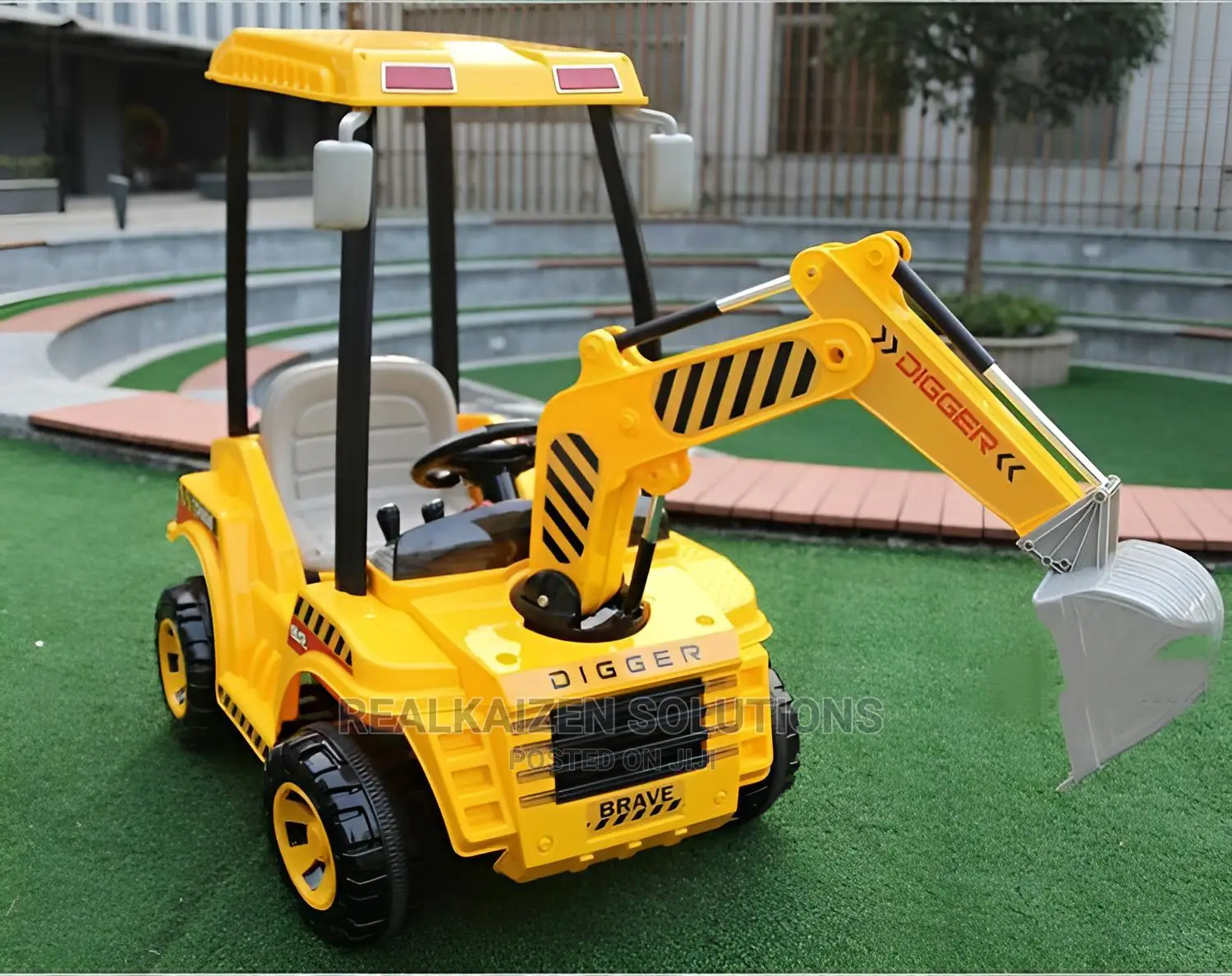 Kids Electric Ride on Crane Backhoe Truck