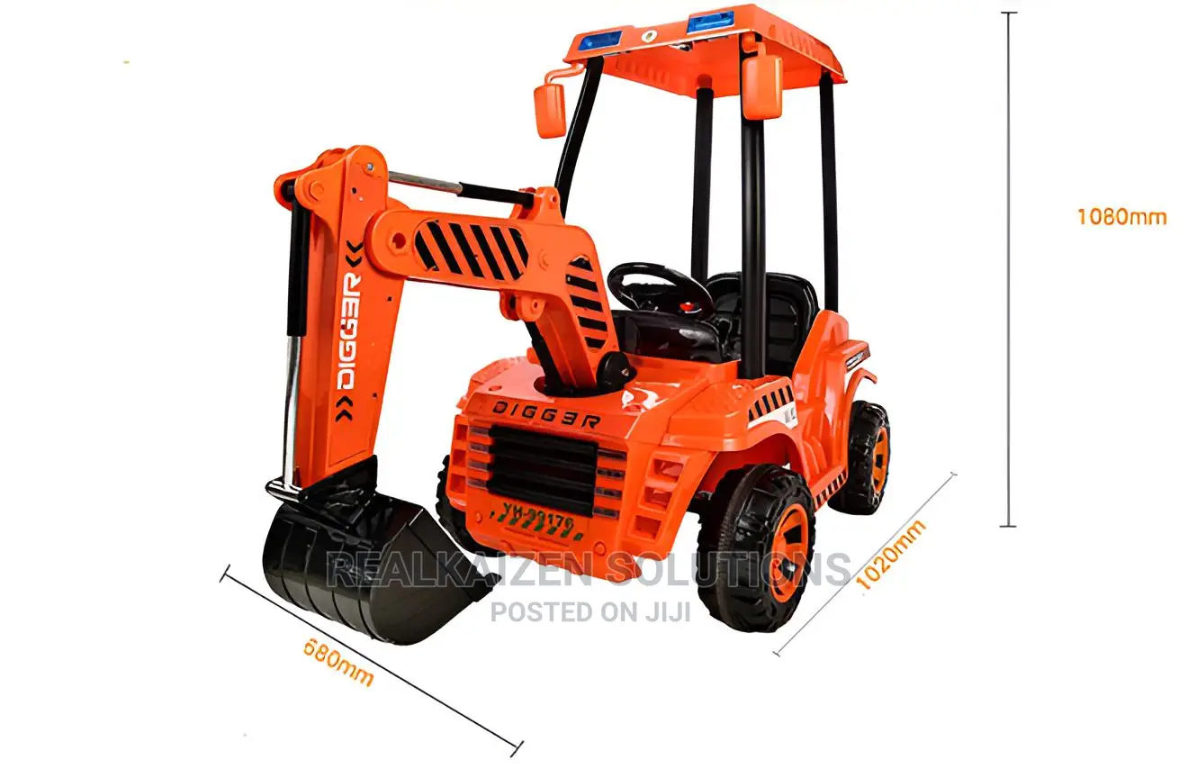 Kids Electric Ride on Crane Backhoe Truck