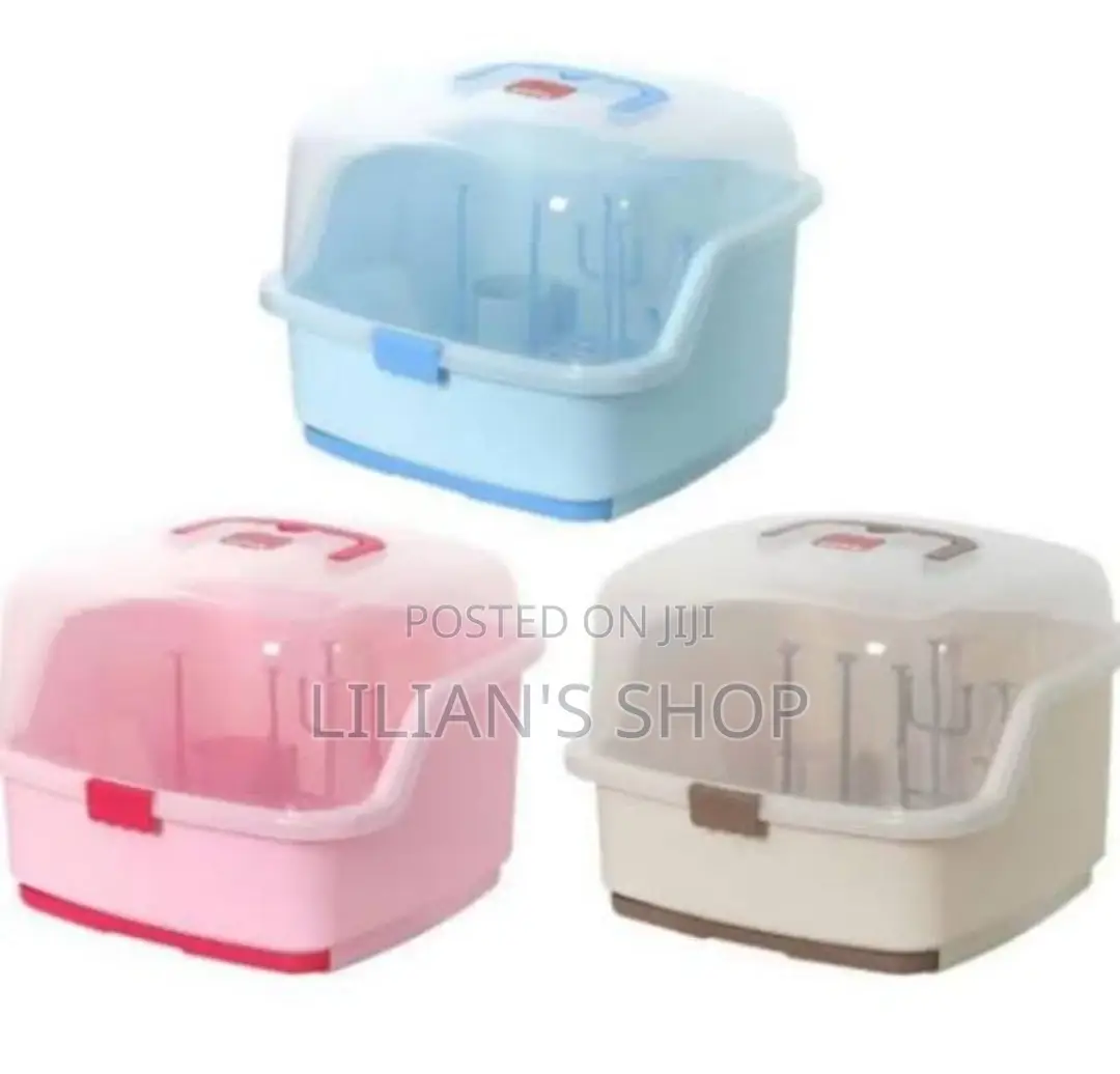 Dust Proof Baby Bottle Storage and Drying Rack