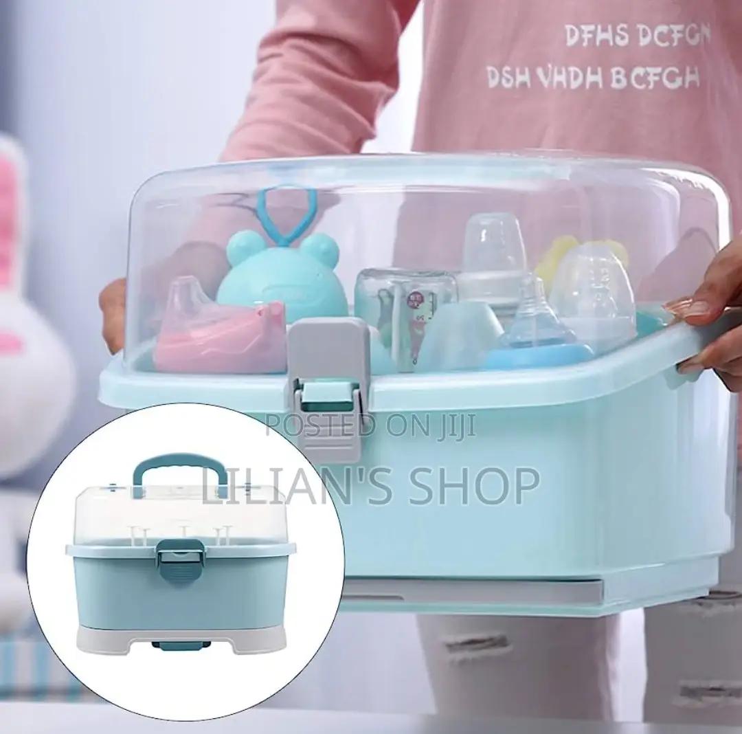 Dust Proof Baby Bottle Storage and Drying Rack