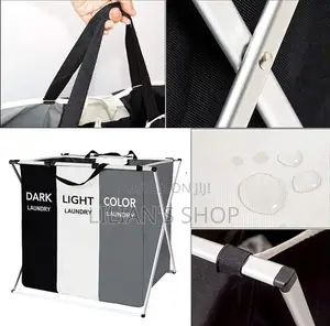 X -Shape Frame Foldable Laundry Basket