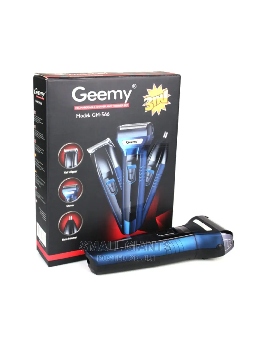 Geemy 3 in 1 GM-566 Rechargeable Shave and Trimmer Set