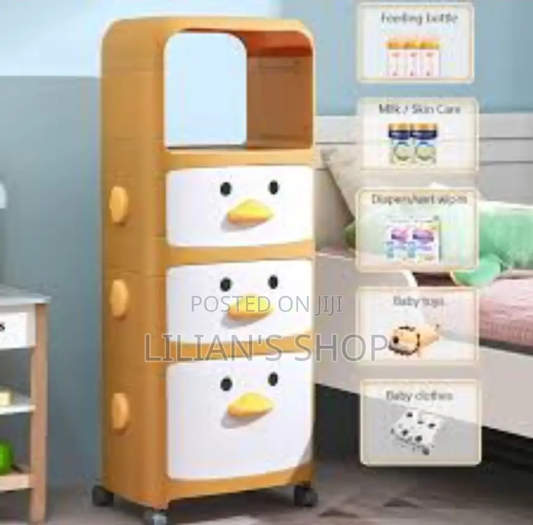 Kids Cartoon Bedside Table Drawer