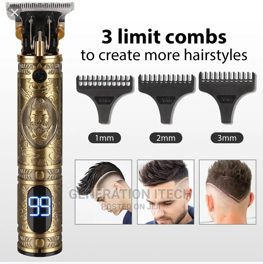 Rechargeable Proffessional Hair Clipper With LCD Display