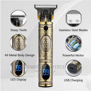 Rechargeable Proffessional Hair Clipper With LCD Display
