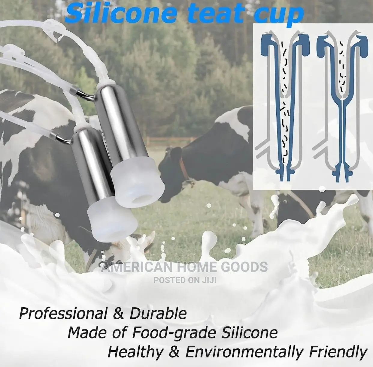 Sienson 14L Portable Electric Cow/Goat Milking Machine W/Jar
