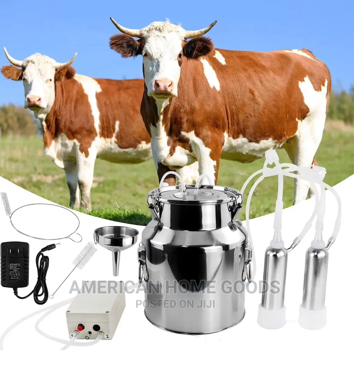 Sienson 14L Portable Electric Cow/Goat Milking Machine W/Jar