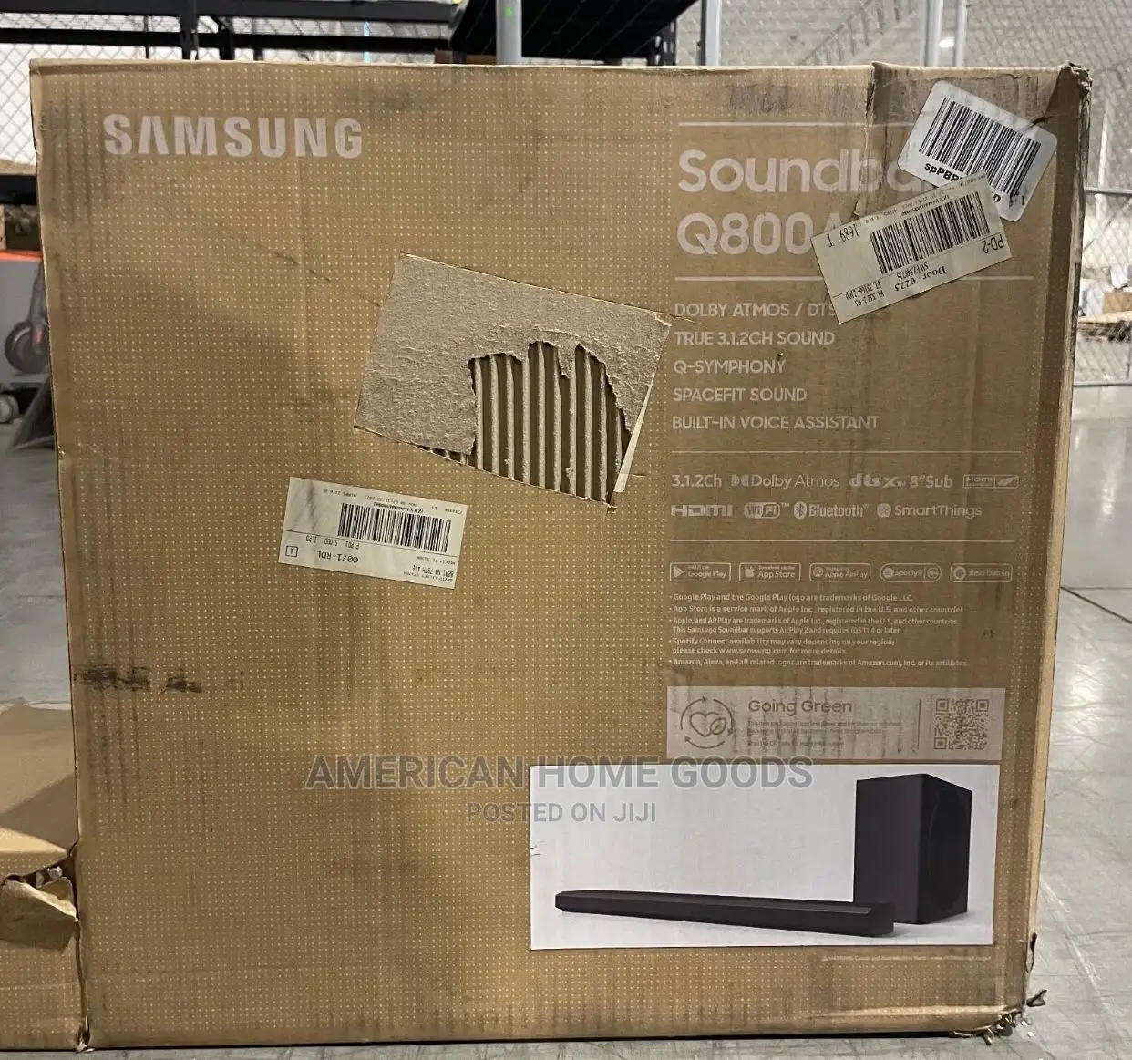 SAMSUNG Q800A, W/Voice Assistant Soundbar-dolby Atmos/DTS:X