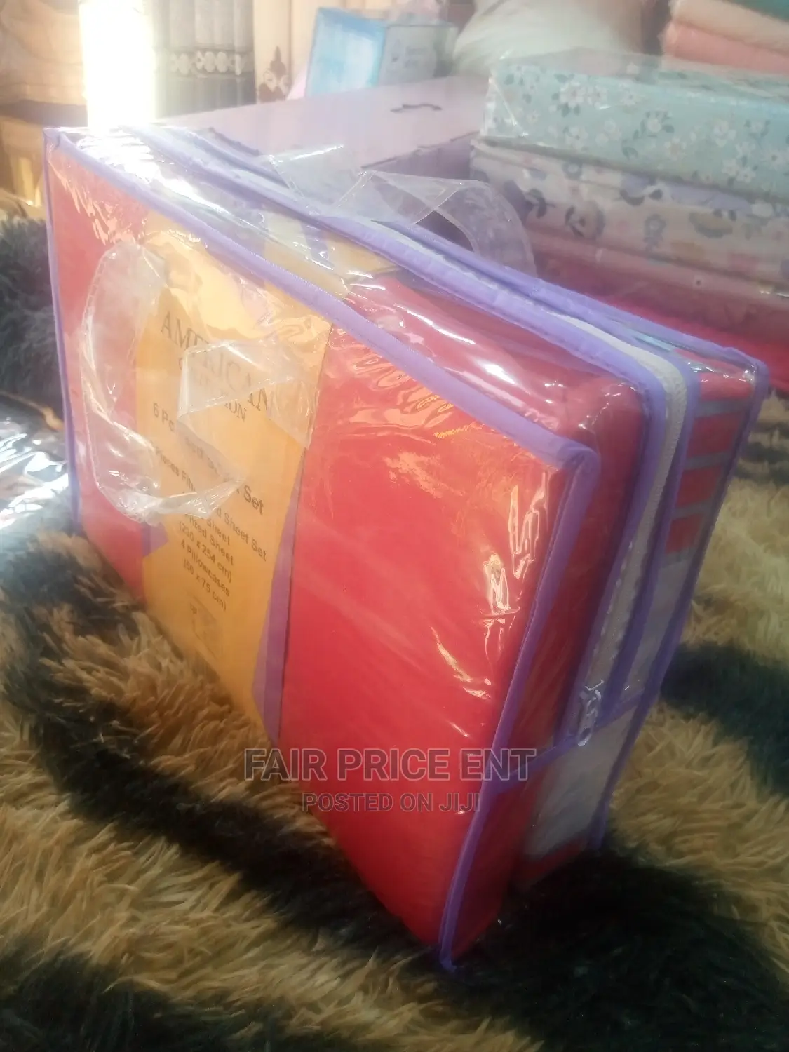 Pure Cotton American Bedsheets.6x6.( Red)