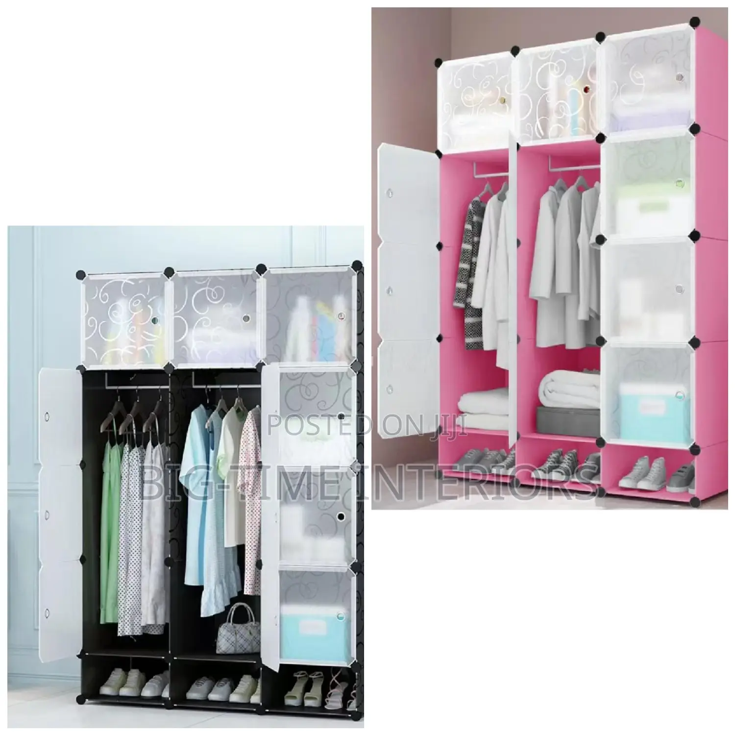 3 Column Plastic Wardrobes