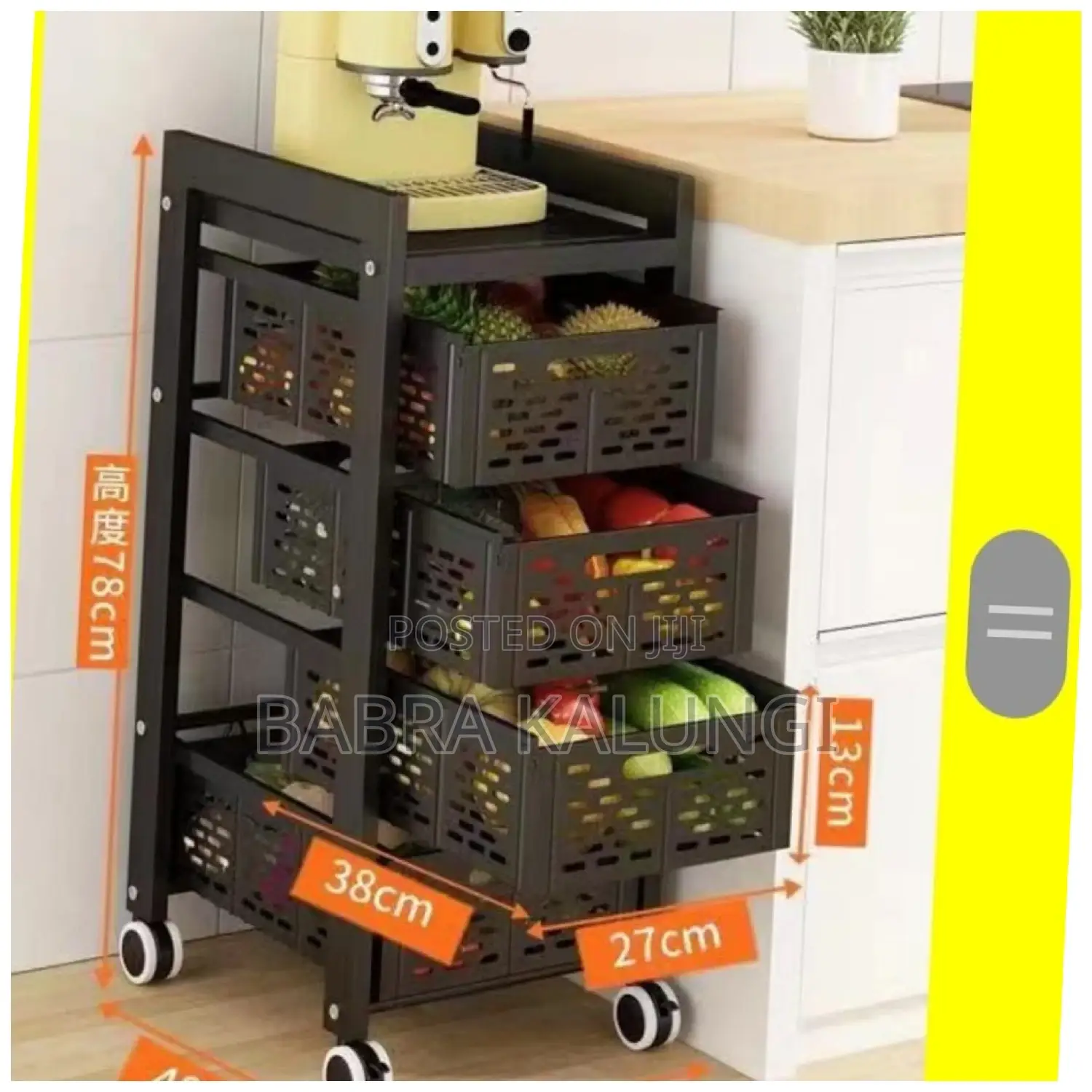 4 Layer Kitchen Rotating Rack