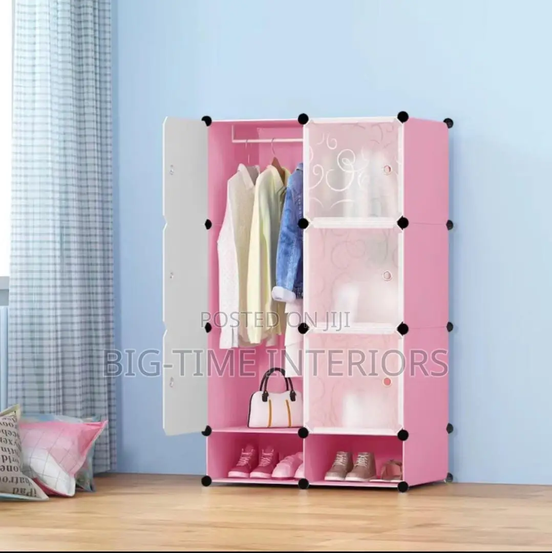 2 Column Plastic Portable Wardrobes